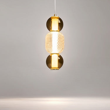 Pendelleuchte im goldfarbenen Ringdesign mit dimmbarer LED verstellbarer Höhe und energiesparender Beleuchtung – Drop | Maytoni