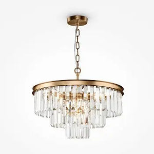 Pendant light with crystal pendants and brass frame in a luxurious design – Revero | Maytoni