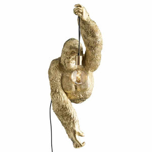 Wandleuchte – Skulpturales Design, Markantes Tiermotiv, Polyresin-Konstruktion, Goldfinish – Jungle Jack | WERNS