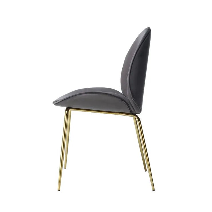 Stuhl Gestepptes Rücken - Design Samtbezug Messing - Gestell – Charlize 110 | Kayoom - Esszett Luxury | Stilvolles Wohnen mit Charakter