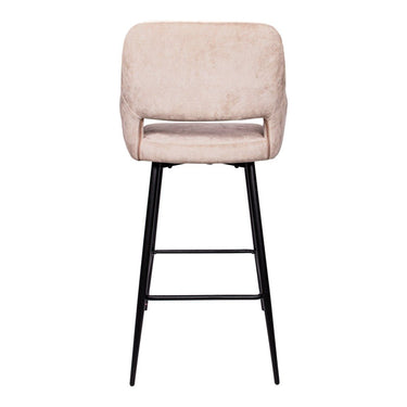 Barstuhl - Fallon Velvet Hoch (61 x 53 x 105 cm) Khaki von PTMD - Esszett Luxury | Stilvolles Wohnen mit Charakter