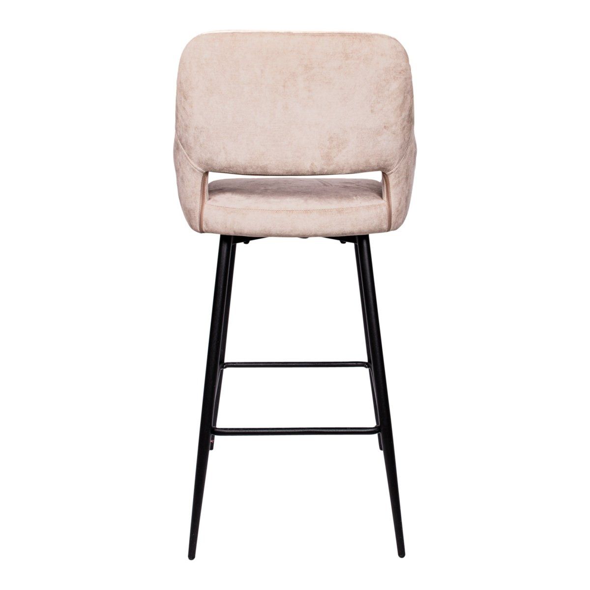 Barstuhl - Fallon Velvet Hoch (61 x 53 x 105 cm) Khaki von PTMD - Esszett Luxury | Stilvolles Wohnen mit Charakter