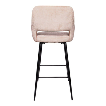 Barstuhl - Fallon Velvet Hoch (61 x 53 x 105 cm) Khaki von PTMD - Esszett Luxury | Stilvolles Wohnen mit Charakter