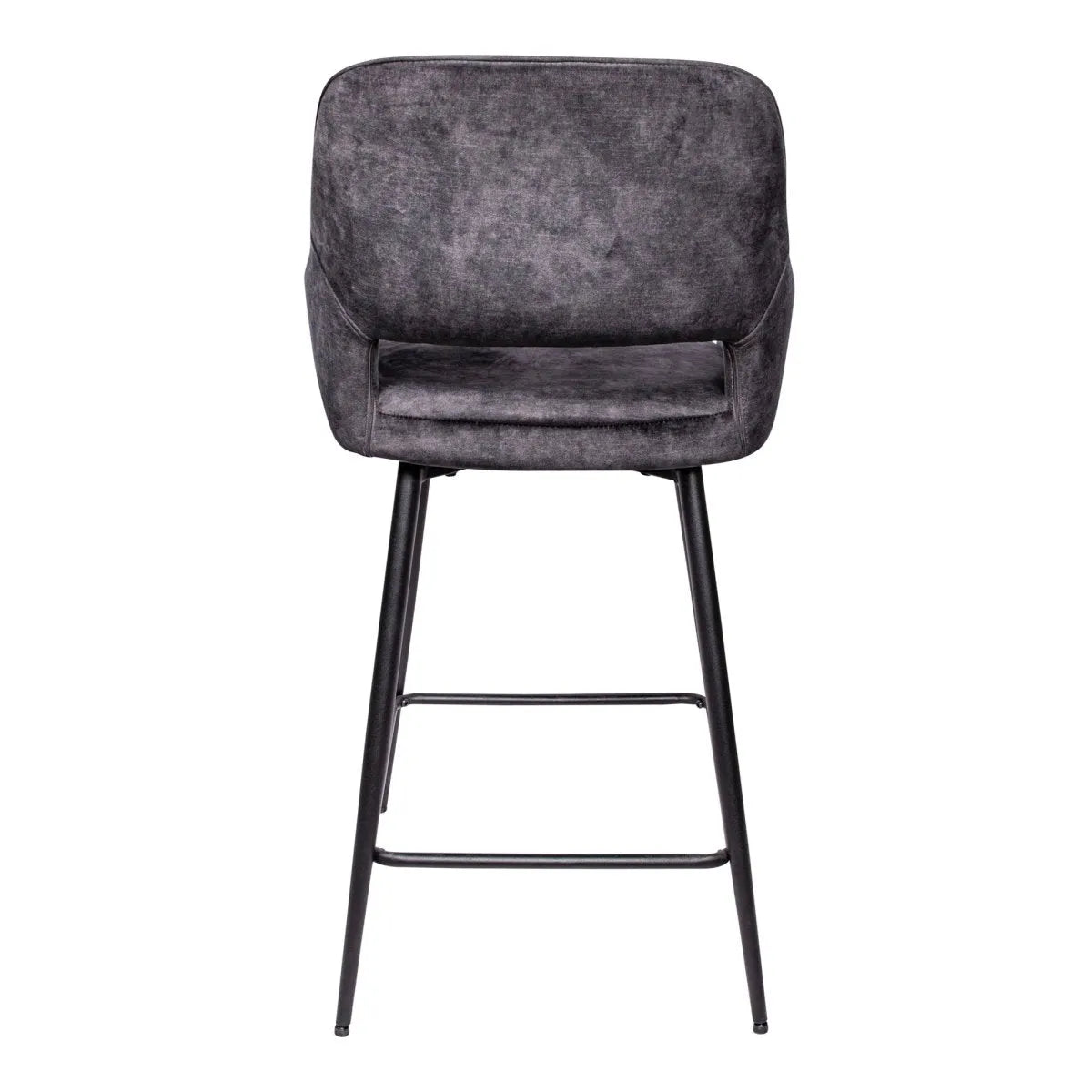 Velvet & Metal Bar Stool with Armrests – Fal | PTMD