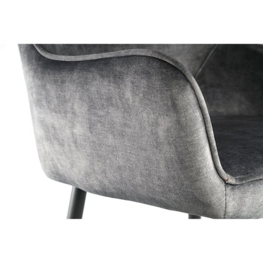 Barstuhl - Fallon Velvet Niedrig (60 x 54 x 95 cm) Anthrazit von PTMD - Esszett Luxury | Stilvolles Wohnen mit Charakter