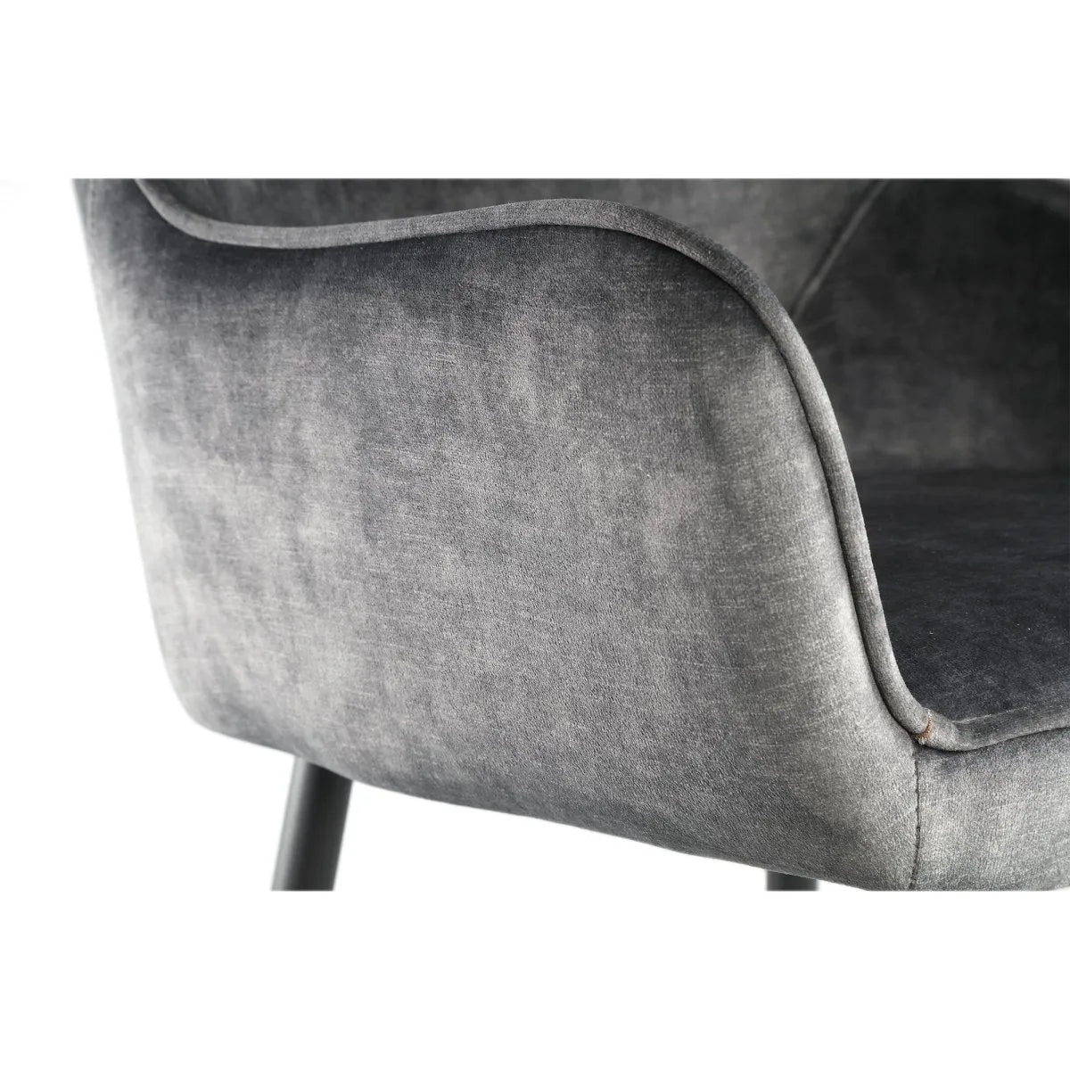 Velvet & Metal Bar Stool with Armrests – Fal | PTMD