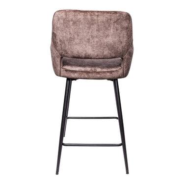 Barstuhl - Fallon Velvet Niedrig (60 x 54 x 95 cm) Braun von PTMD - Esszett Luxury | Stilvolles Wohnen mit Charakter