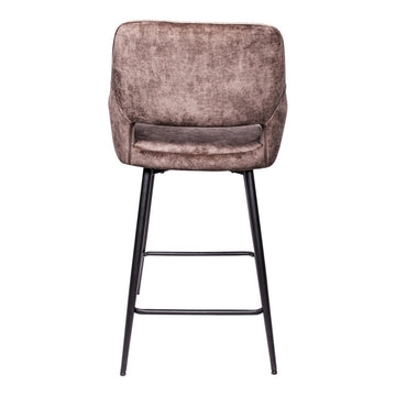 Barstuhl - Fallon Velvet Niedrig (60 x 54 x 95 cm) Braun von PTMD - Esszett Luxury | Stilvolles Wohnen mit Charakter