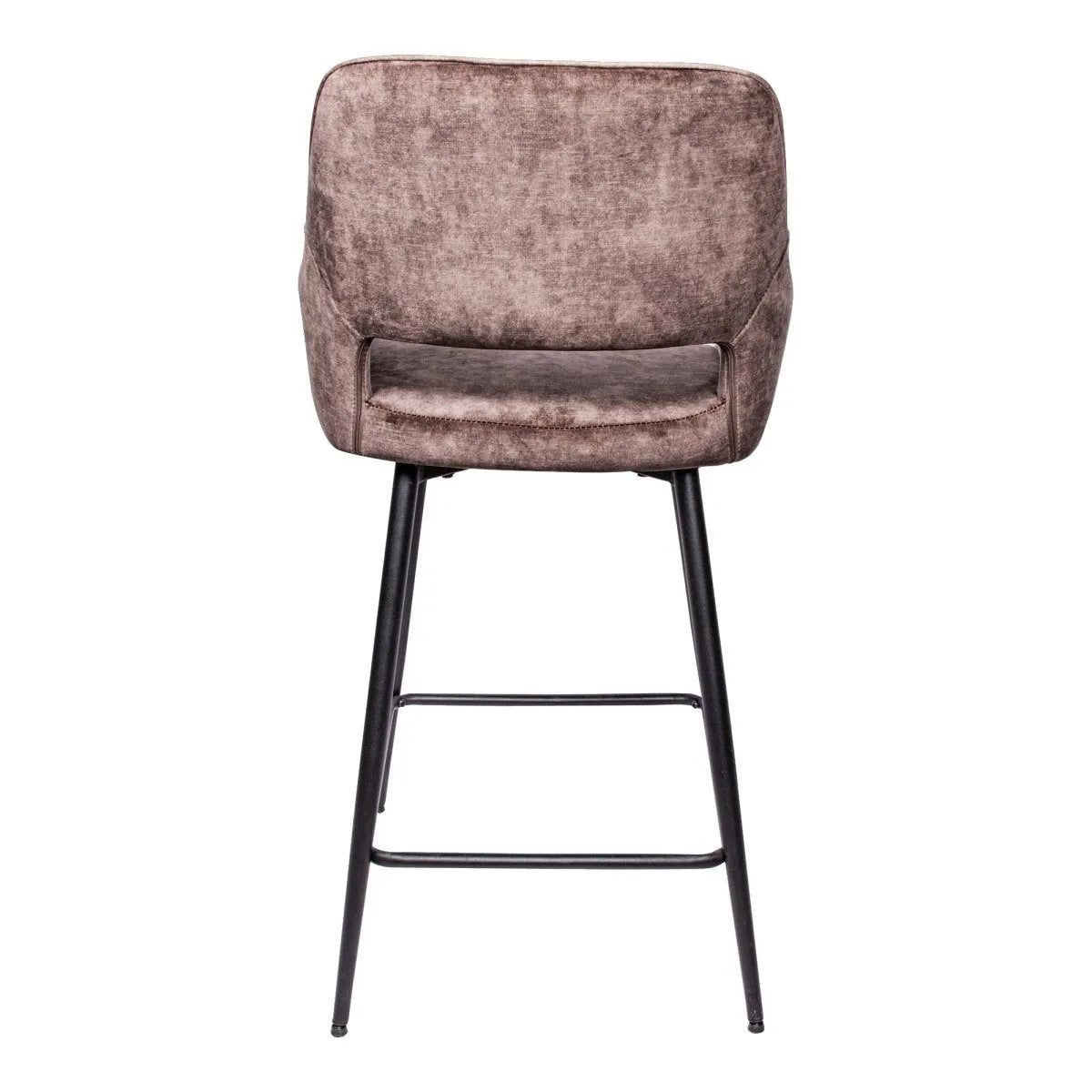 Velvet & Metal Bar Stool with Armrests – Fal | PTMD
