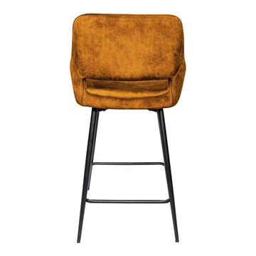 Barstuhl - Fallon Velvet Niedrig (60 x 54 x 95 cm) Rost von PTMD - Esszett Luxury | Stilvolles Wohnen mit Charakter