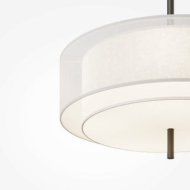 Pendelleuchte mit weißem Stoffschirm und schwarzem Rand im modernen Design – Bergamo | Maytoni - Esszett Luxury | Stilvolles Wohnen mit Charakter