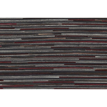 Teppich – Filigrane Patchworkoptik, Natürlicher Materialmix, Anthrazite Farbwelt, Flachflor - Wild 8023 | Kayoom