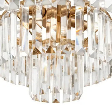 Pendant light with crystal pendants and brass frame in a luxurious design – Revero | Maytoni
