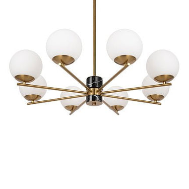 Pendelleuchte Messing & Weißes Opalglas 8 - Leuchten – Marble | Maytoni - Esszett Luxury | Stilvolles Wohnen mit Charakter