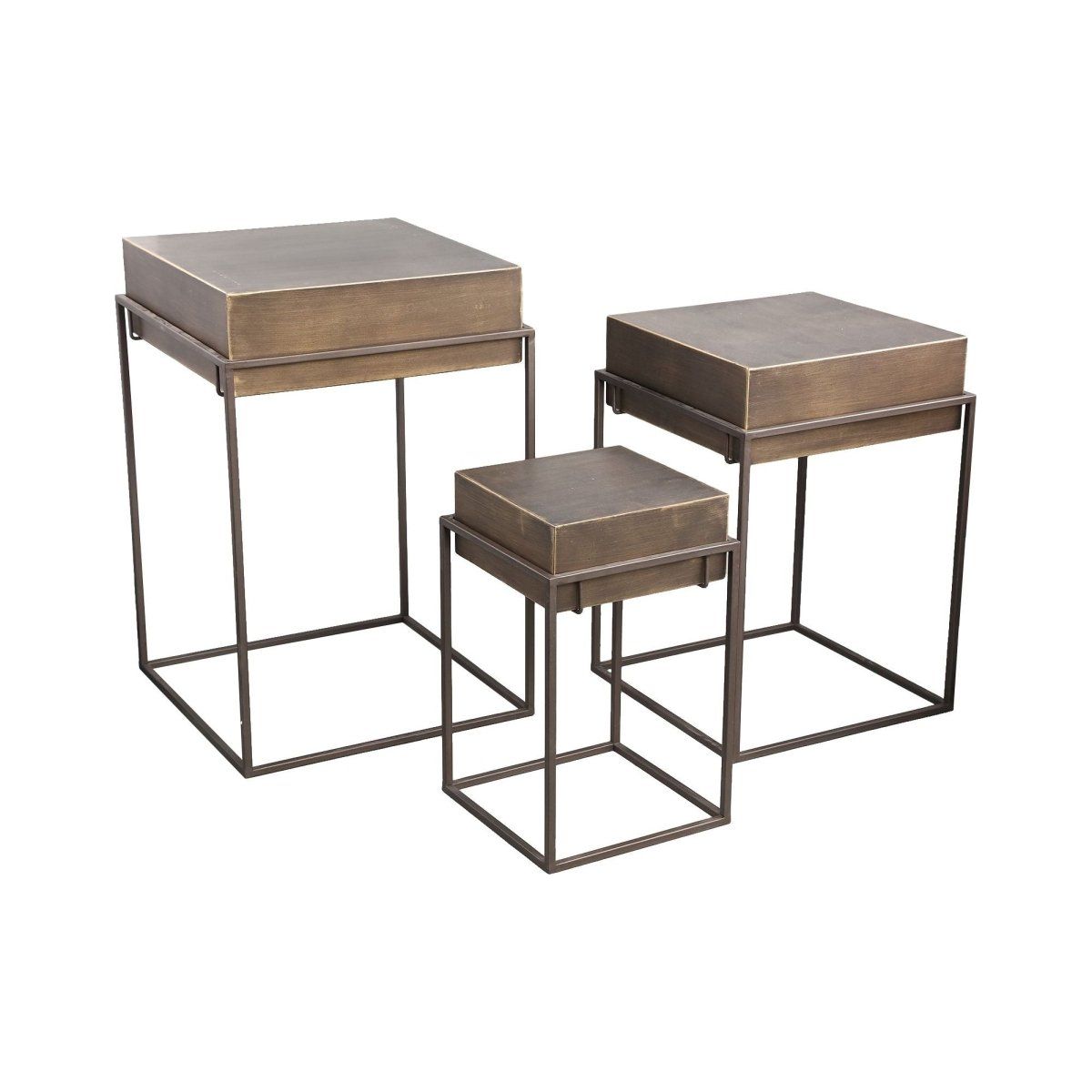 Beistelltisch - Maddic gold iron (Set aus 3) von PTMD - Esszett Luxury | Stilvolles Wohnen mit Charakter