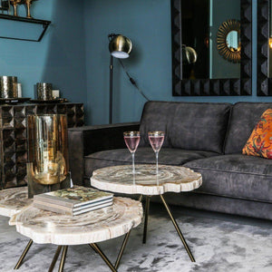 Beistelltisch - New Khine Petrified wood Dunkel von PTMD - Esszett Luxury | Stilvolles Wohnen mit Charakter