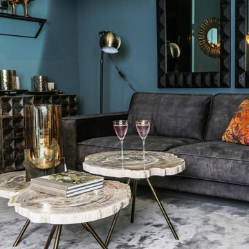 Beistelltisch - New Khine Petrified wood Dunkel von PTMD - Esszett Luxury | Stilvolles Wohnen mit Charakter