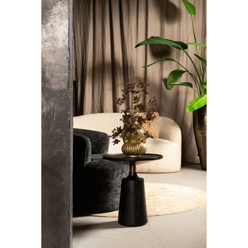 Beistelltisch - Seva 46.0 x 46.0 x 50.0 cm Schwarz Gold von PTMD - Esszett Luxury | Stilvolles Wohnen mit Charakter