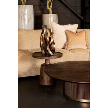 Beistelltisch - Veas 50.0 x 50.0 x 50.0 cm Braun Gold von PTMD - Esszett Luxury | Stilvolles Wohnen mit Charakter