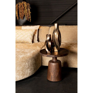 Beistelltisch - Veas 50.0 x 50.0 x 50.0 cm Braun Gold von PTMD - Esszett Luxury | Stilvolles Wohnen mit Charakter