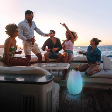 Beleuchteter Flaschenkühler + Bluetooth - Lautsprecher - Joouly von Joouls - Esszett Luxury | Stilvolles Wohnen mit Charakter