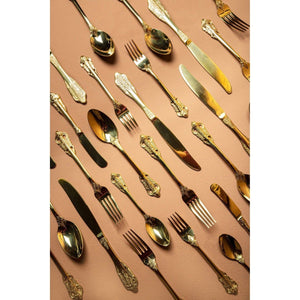 Besteck - Thrust Gold Besteck - Set von PTMD - Esszett Luxury | Stilvolles Wohnen mit Charakter