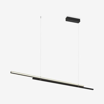 Pendant Light Minimalist Design Black Metal Linear Design & Integrated LED – Halo | Maytoni