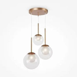 Pendant Light Gold-colored Metal Frosted Glass Cluster Design – Basic Form | Maytoni