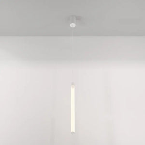 Pendant lamp White aluminum housing with white acrylic diffuser and integrated LED – Arc | Maytoni