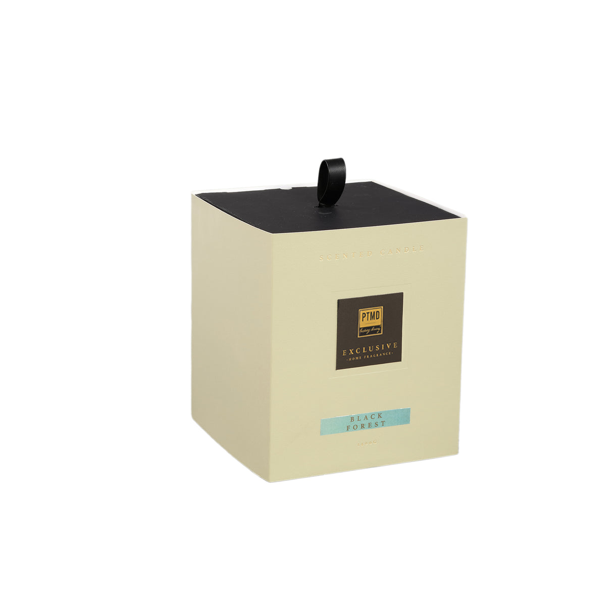 Duftkerze mit Lederdetail & handveredeltem Finish (1,4 kg) L – Black Forest | PTMD