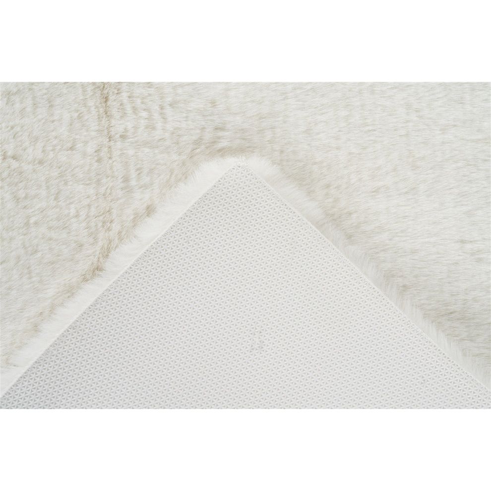 Badematte – Kunstfell Oberfläche, Hoher Flor, Weißer Farbton, 40 x 60 cm - Rabbit 625 | Kayoom