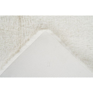 Badematte – Kunstfell Oberfläche, Hoher Flor, Weißer Farbton, 40 x 60 cm - Rabbit 625 | Kayoom