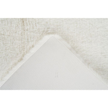 Badematte – Kunstfell Oberfläche, Hoher Flor, Weißer Farbton, 40 x 60 cm - Rabbit 625 | Kayoom