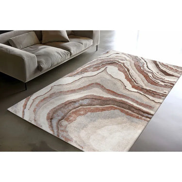 Teppich – Warme Terrakotta Töne, Weicher Kurzflor, Zeitlose Eleganz, 150 cm - Firenze 486 | Kayoom