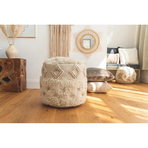 Hocker Wolle Handgefertigt Boho - Design Leicht und transportabel – Bohist 125 | Kayoom - Esszett Luxury | Stilvolles Wohnen mit Charakter