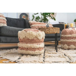 Hocker Wolle Handgefertigt Boho - Design Fransen & Quasten – Bohist 225 | Kayoom - Esszett Luxury | Stilvolles Wohnen mit Charakter