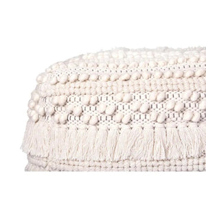 Hocker Wolle Handgefertigt Boho - Struktur mit Fransen & Quasten – Bohist 325 | Kayoom - Esszett Luxury | Stilvolles Wohnen mit Charakter