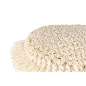 Hocker Wolle Handgefertigt Boho - Struktur mit Fransen & Quasten – Bohist 325 | Kayoom - Esszett Luxury | Stilvolles Wohnen mit Charakter