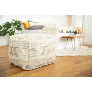 Pouf mit Fransen, Quasten & Boho - Struktur – Bohist 425 | Kayoom - Esszett Luxury | Stilvolles Wohnen mit Charakter