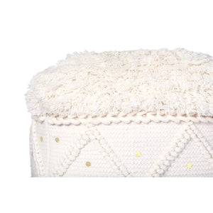 Pouf handgefertigt Fransen & Struktur – Bohist 525 | Kayoom - Esszett Luxury | Stilvolles Wohnen mit Charakter
