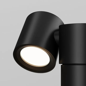 Landscape lighting black aluminum cylinder with adjustable GU10 beam (1× GU10, max. 50 W, 360° adjustable, IP 54) - O010FL-01B | Maytoni