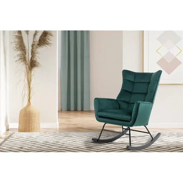 Stuhl Gestepptes Nahtdetail Samtbezug Eisen - Gestell Holz - Kufen – Bryana 125 | Kayoom - Esszett Luxury | Stilvolles Wohnen mit Charakter