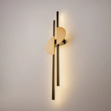 Black Aluminum Wall Light with Brass Accent and LED Design – Skyline | Maytoni