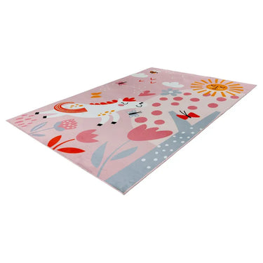 Teppich – Sanfte Farbwelt, Behaglicher Komfort, Liebevolles Kindermotiv, 6 mm - Wonder 126 | Kayoom
