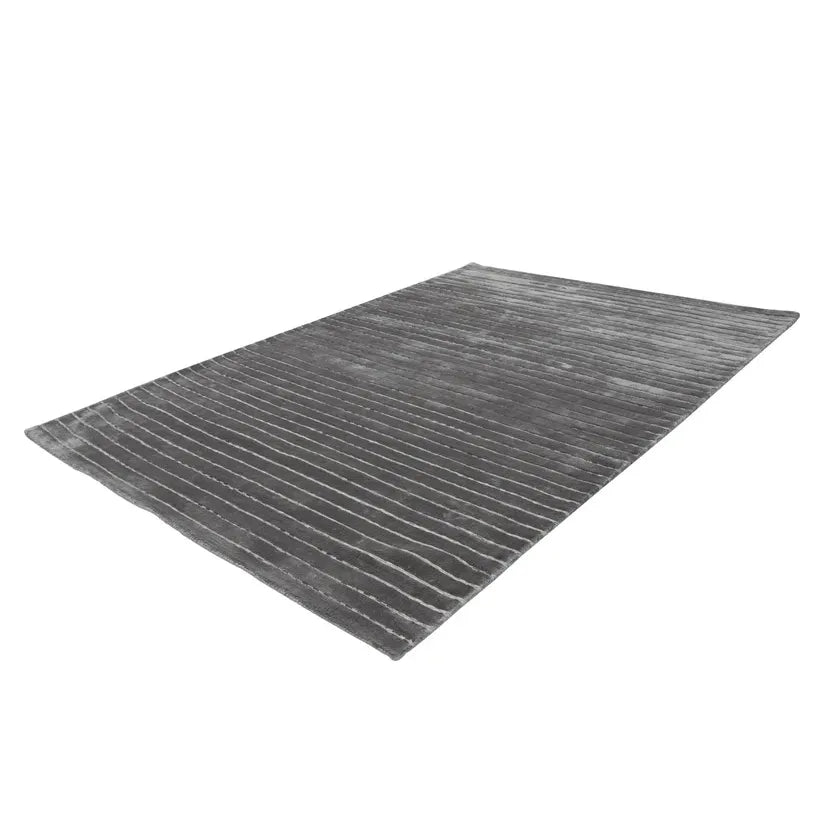 Teppich – Silber Multi Farbe, Flachflor, Streifen-Look, 150 cm - Prime 110 | Kayoom