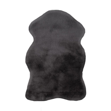 Teppich – Anthrazit Farbe, Weiche Oberfläche, Felloptik 90 cm - Rabbit Sheepskin 225 | Kayoom