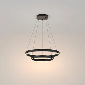 Pendelleuchte – Schwarzes Aluminium, 61W Leistung, Warmweiß, Ø60 cm - Rim | Maytoni