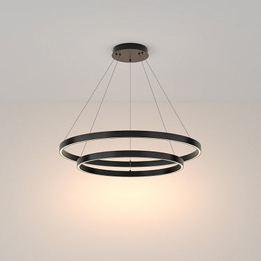 Pendelleuchte mit schwarzem Aluminium-Finish, integrierter LED 37 W, 2200 lm, 3000 K, höhenverstellbar – Rim | Maytoni