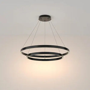 Pendelleuchte – Schwarzes Aluminium, 88W Leistung, Warmweiß, Ø80 cm - Rim | Maytoni