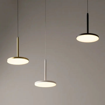 Pendant luminaire White aluminum housing with matt white acrylic diffuser, integrated LED and modern design – Arc | Maytoni
